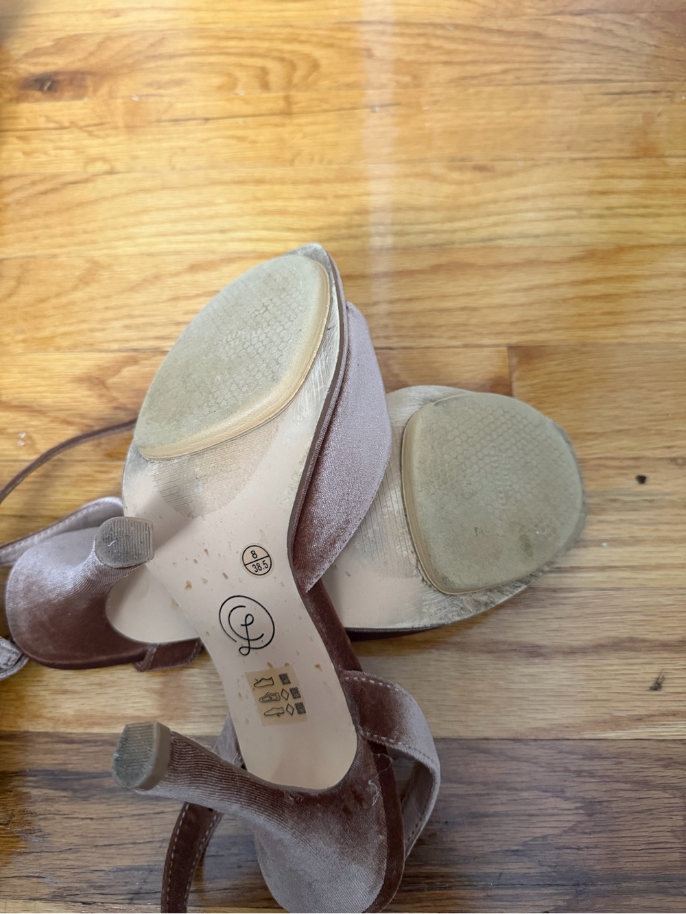 Velvet Brown Slingback Sandals - Chinese Laundry - Picture 3 of 3